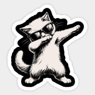 Dabbing Cat Sticker